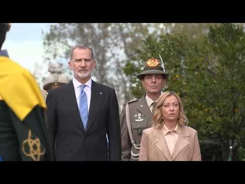 Il Presidente Meloni incontra il Re Felipe VI e la Regina Letizia di Spagna